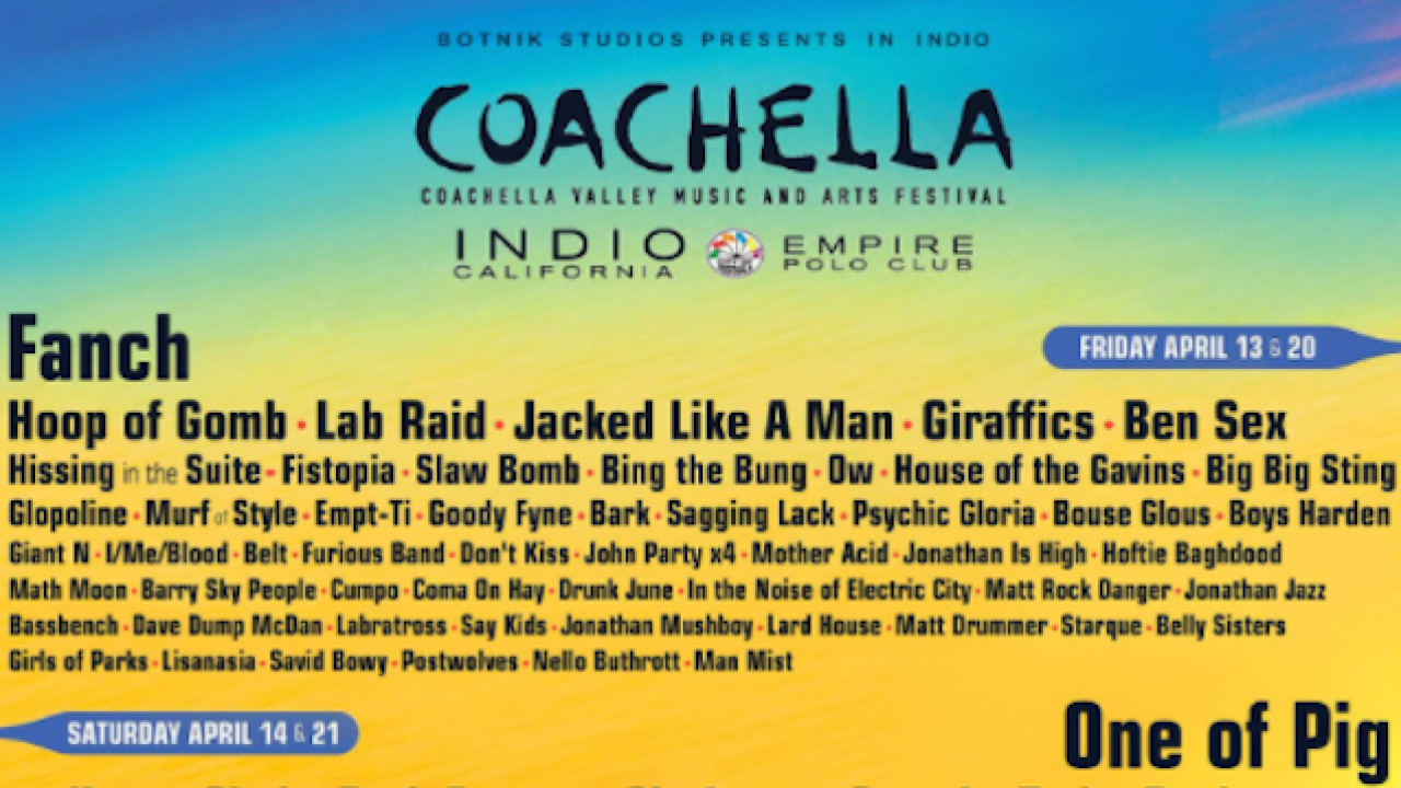 An AI Has Generated A Coachella Lineup Of Fake Bands & OMG Fanch Is Playing