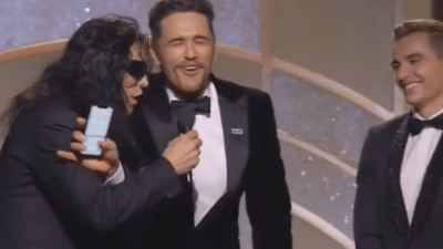 Tommy Wiseau Tried To Hijack James Franco’s Golden Globes Acceptance Speech