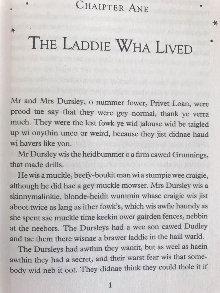 The Scottish Translation Of Harry Potter Is A Right Linguistic Treat