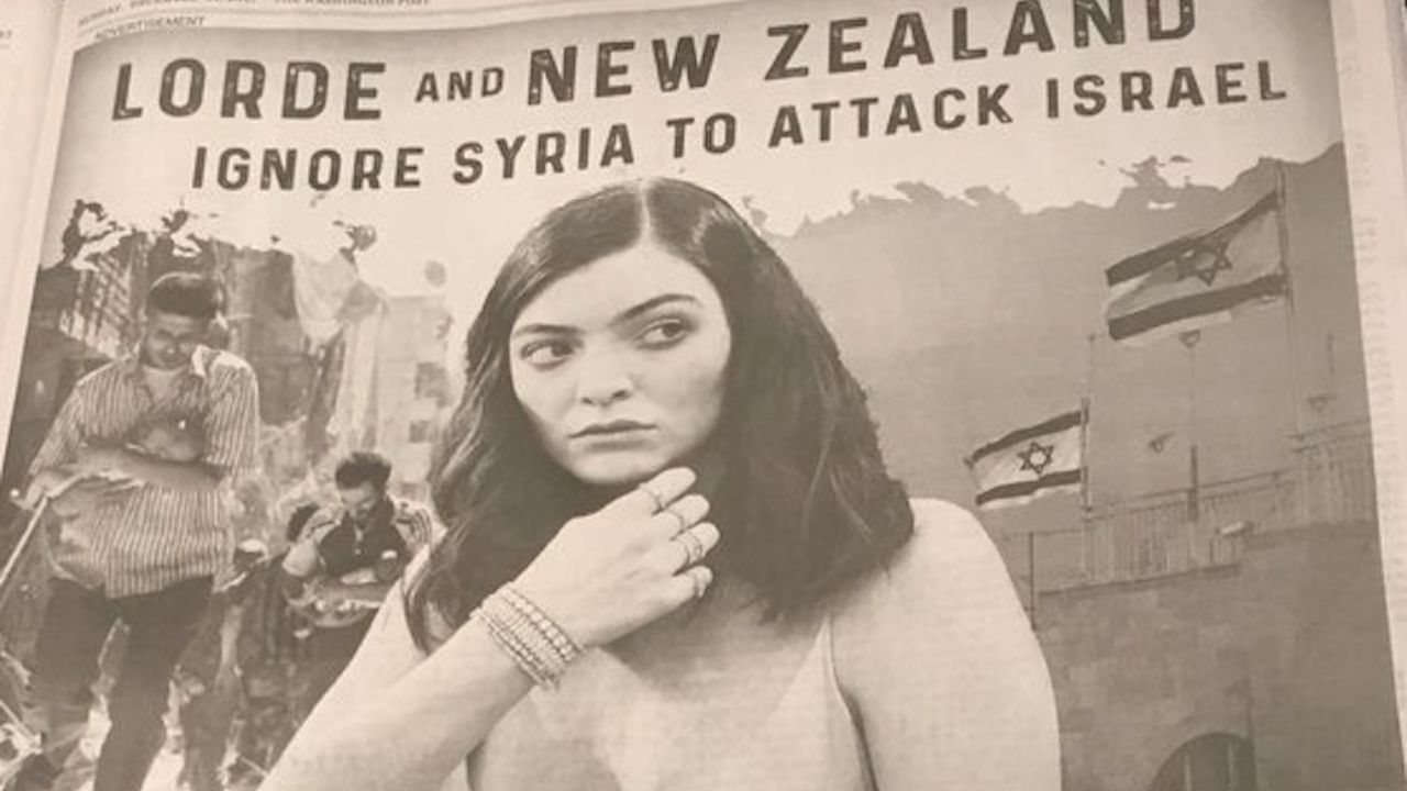 New Zealand Jewish Council Defends Lorde After Attack Ad In Washington Post