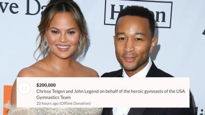 Chrissy Teigen & John Legend Donate $200K To Time’s Up For “Heroic” Gymnasts