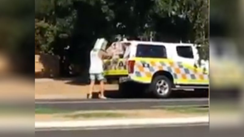 Behold This True Aussie Hero, Who Wore A VB Carton To Cover A Speed Camera