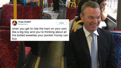 Christopher Pyne’s Jolly Little Romp On An Adelaide Tram Has Been Savaged