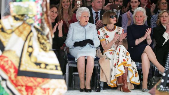 Queen Liz Casually Dropped Into An Avant-Garde London Fashion Week Show