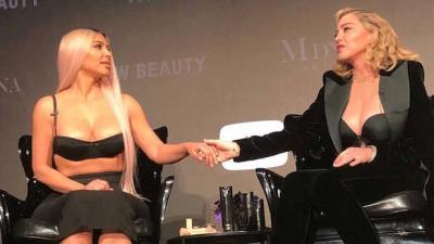 Kim Kardashian & Madonna Had One Supremely Batshit Convo About Skincare