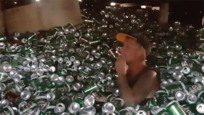 WATCH: SA Hero Lives His Best Life In Homemade VB Tinnie Ball Pit