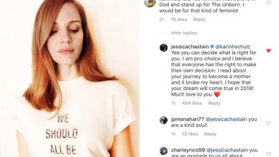 Jessica Chastain Donates $2K To Help An Angry Instagram Commenter Have A Baby