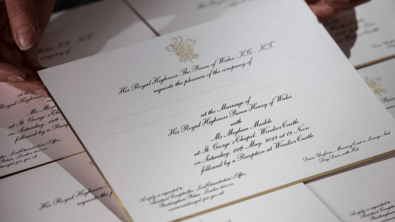 The Royal Wedding Invites Are Out And The Making-Of Vids Are British ASMR