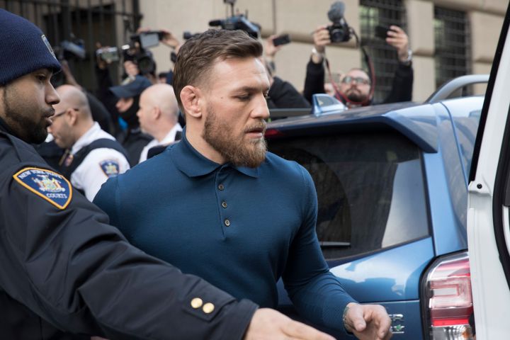 Here’s Pics Of Conor McGregor Exiting A Cop Shop After Being Charged W/ Assault