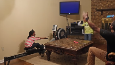 Classic Dad Makes His Kids Generate Their Own Electricity To Play Wii