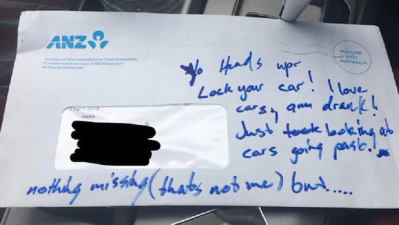 The Sozzled Unit Who Left This Note On An Unlocked Car Is Truly All Of Us