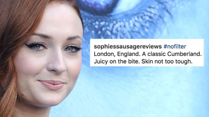 GoT’s Sophie Turner Is Trying Her Hand At The Fine Art Of Snag Reviewing