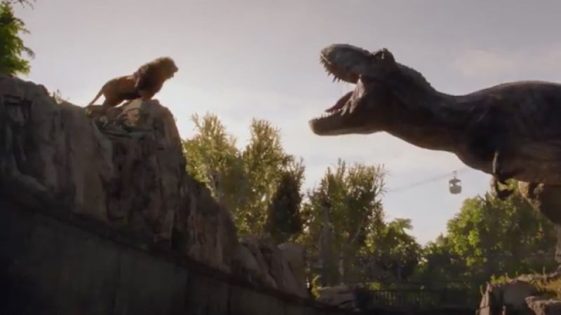 Watch A T-Rex & A Lion Face Off In The Latest Trailer For ‘Jurassic World 2’