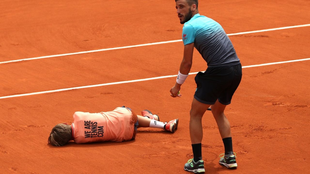 Pls Pray For This Ball Boy Who Got Straight-Up Destroyed At The French Open