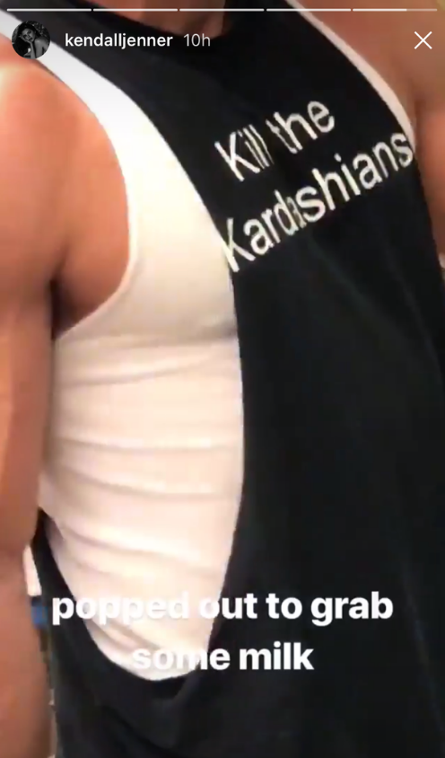 Kendall Jenner Bumps Into Extremely Jacked Dude Wearing “Kill The Kardashians” Top