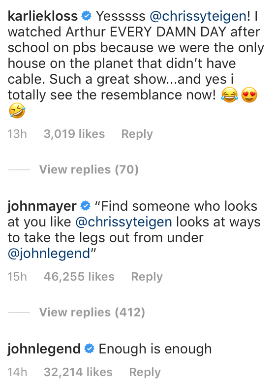 Chrissy Teigen Will Not Stop Roasting John Legend For Looking Like Arthur
