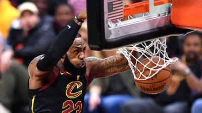 LeBron James Is 100% Playing With Himself On This Ridic Solo Alley-Oop Dunk