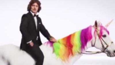 Here’s Your Next Look At ‘Badgelor’ Loose Unit Nick Cummins On A Unicorn