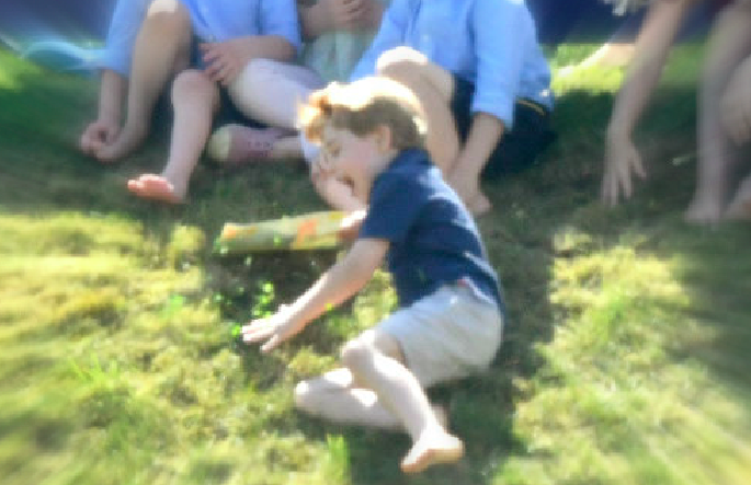 Just A Video Of Royal Cousin Savannah Pushing Prince George Down A Hill