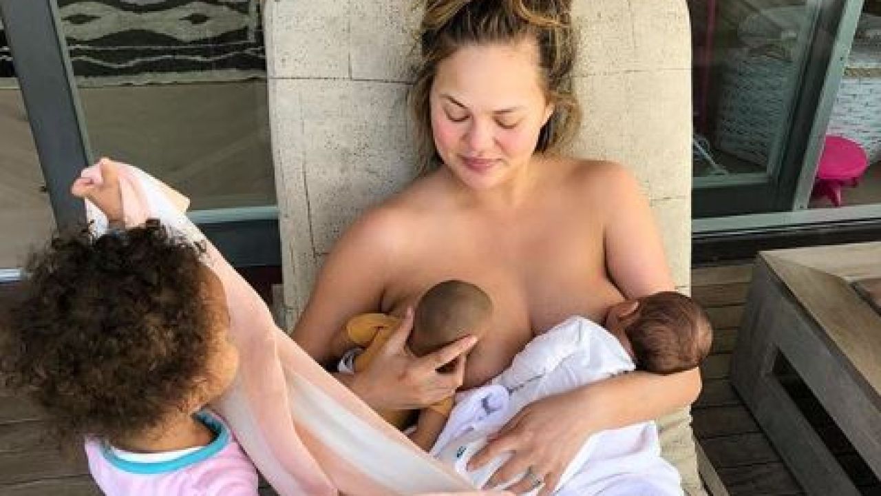 Chrissy Teigen Claps Back At People Bothered By Her Breastfeeding Post