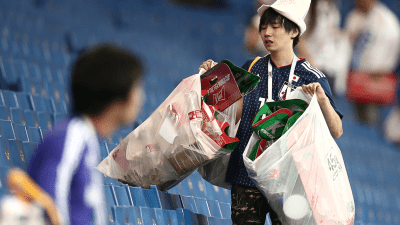 Japan’s World Cup Fans Stick Around After Huge Loss To Clean Up The Stadium