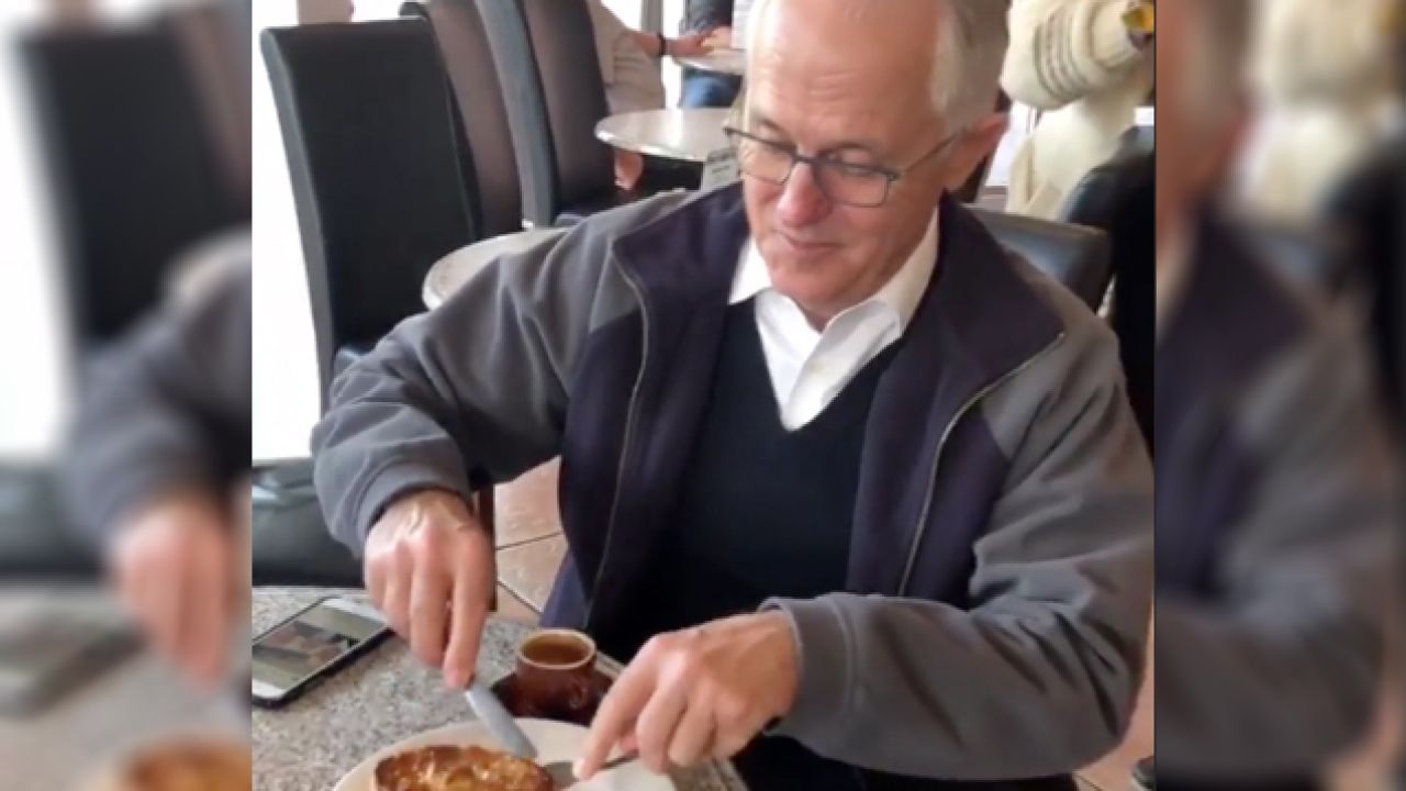 Anyway, Here’s Malcolm Turnbull Eating A Pie With A Knife & Fork