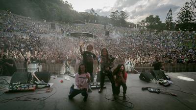 Here’s Red Wiggle Murray Ripping Some AC/DC With DZ Deathrays At Splendour