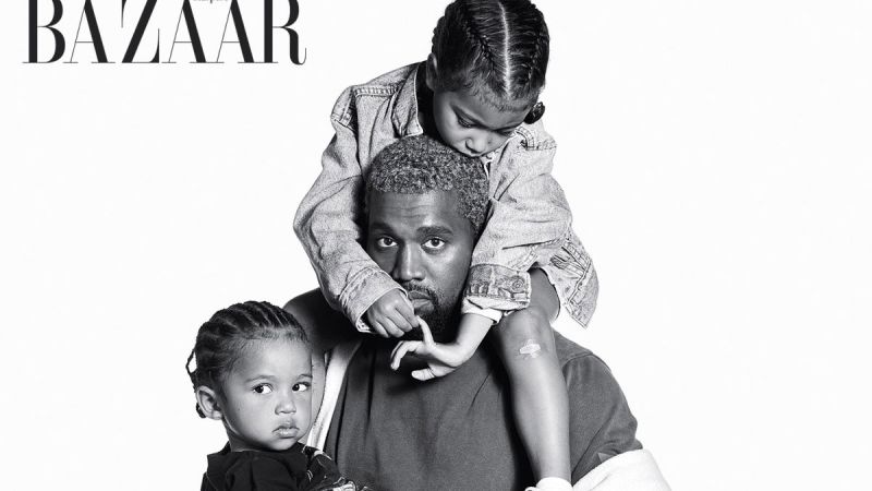 Kanye West & The Tykes Star In Harper’s Bazaar’s 1st Families Of Music Edition