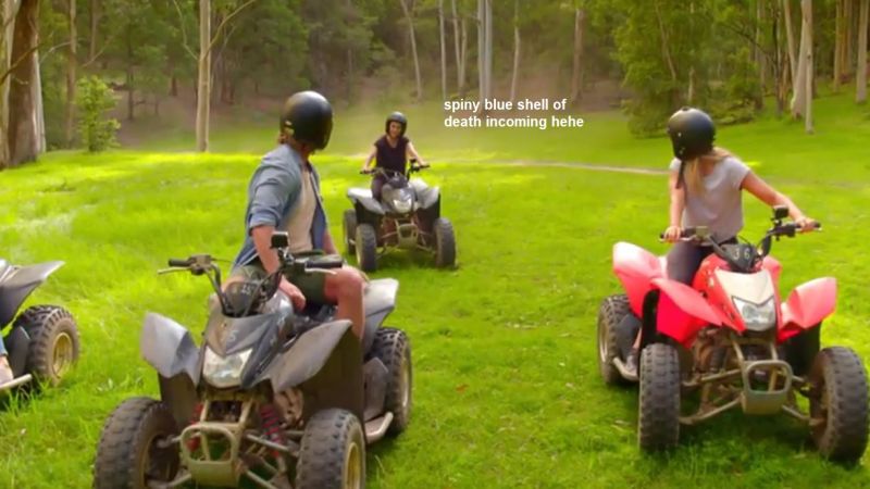 Romy And Vanessa Sunshine Quad Bike To The Death For Nick’s Love 