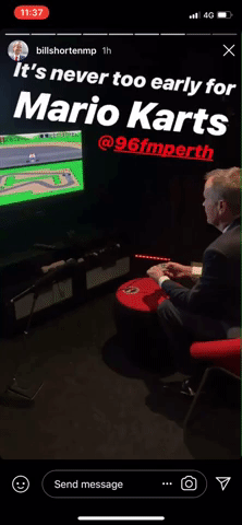 Join Us As We Unpack This Insta Story Of Bill Shorten Playing ‘Mario Kart’