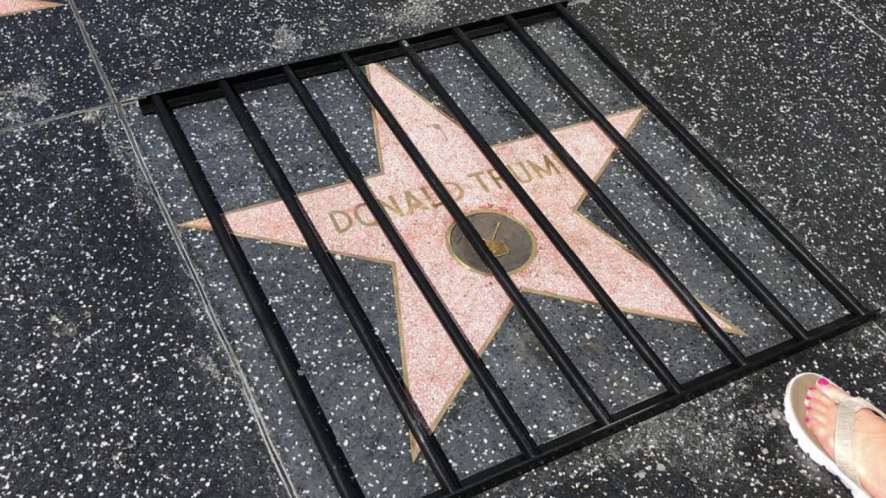 Donald Trump’s Walk Of Fame Sign Put Behind Bars In Latest Symbolic Prank