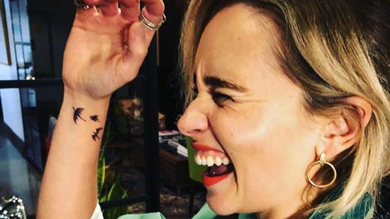 Emilia Clarke, Mother Of Dragons, Got The Perfect Tattoo Of Her Babies