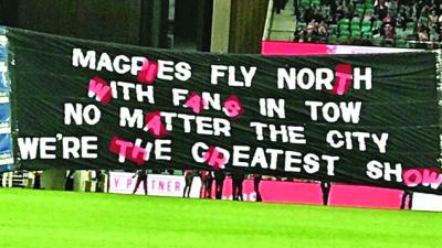 Collingwood’s Banners Have Been Throwing Incredible Shade All Season Long