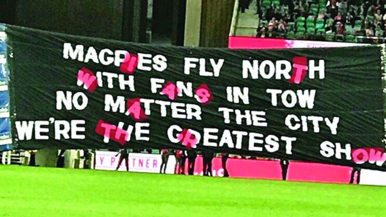 Collingwood’s Banners Have Been Throwing Incredible Shade All Season Long
