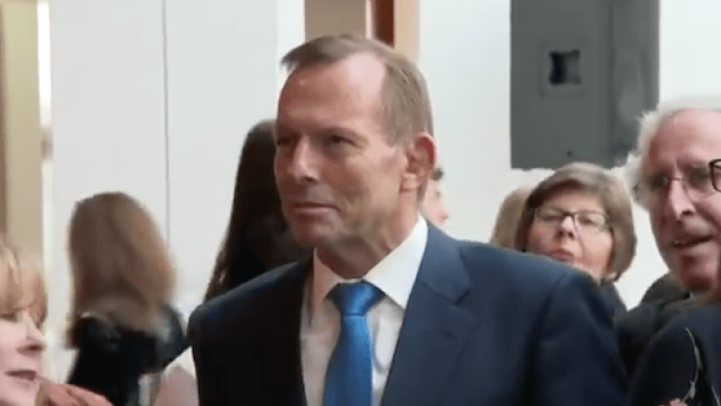 Here’s A Minute Of Tony Abbott Being The Weirdest Man Alive By Doing Nothing