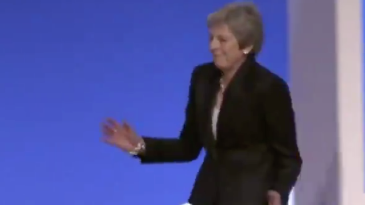 Theresa May Why Are You Dancing Like That, No, Please Stop
