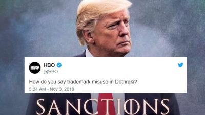 HBO Were Mightily Unimpressed With Donald Trump’s ‘Game Of Thrones’ Tweet