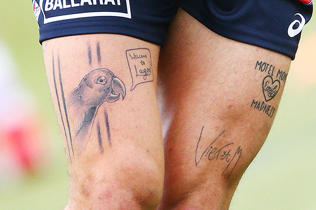 AFL Loose Unit Tom Liberatore Spent His Off-Season Getting Tattoos Of Snacks