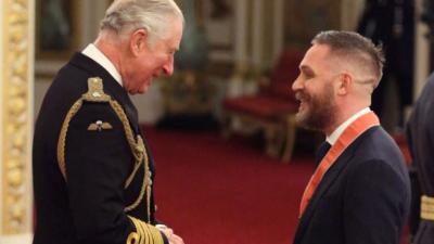 Absolute Bloke Tom Hardy Made A CBE By Prince Charles For Services To Drama
