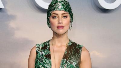 Amber Heard Went Full Couture Water Polo Player At The ‘Aquaman’ Premiere