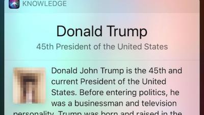 Siri Is Showing A Picture Of A Big Old Dick When Asked About Donald Trump