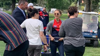 The Actual Natalie Portman Is Casually At An AFL Team’s Pre-Season Training
