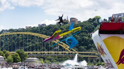 Thousands Of Punters Rocked Up To Watch People Eat It At Red Bull Flugtag