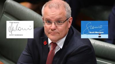 Normal, Relatable Bloke Scott Morrison Has Changed His Signature To “ScoMo”