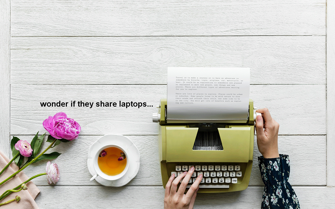 sharing economy - typewriter