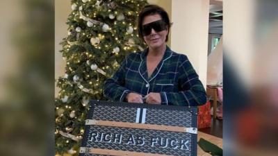 Kris Jenner’s Xmas Pressie Was A $15K Suitcase With “Rich As Fuck” On It