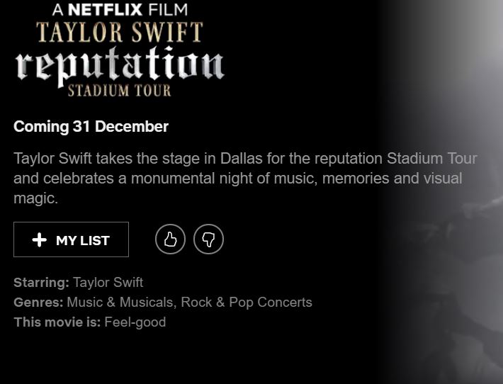 Ready For It? Taylor Swift’s ‘Reputation’ Concert Movie Hits Netflix Tomorrow
