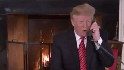 Please Watch Trump Ruining The Concept of Santa For A 7 Y.O. Who Rang Him
