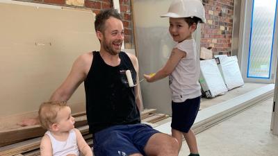 Hamish Blake Recruits His Very Handy Son To Help Renovate His Mate’s House