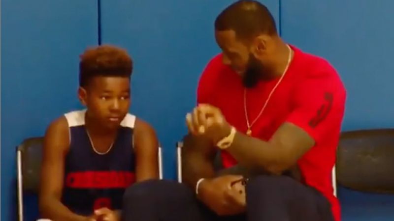 Here’s LeBron James Giving Out Some Timely Fatherly Advice To His Tiny Son